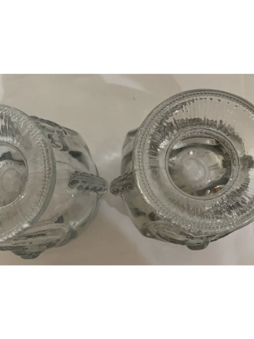 Glass Hawaiian Tiki Mug with Happy Face on 1 Side & Sad/Angry Face on 2nd Side